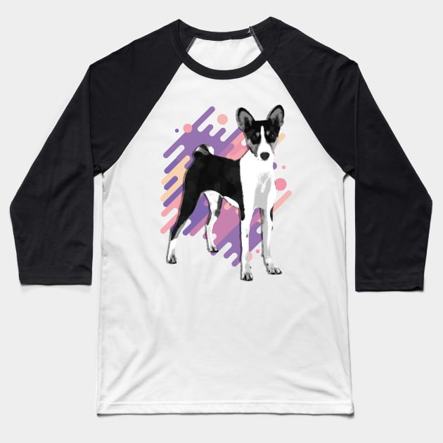 Basenji Baseball T-Shirt by Nartissima